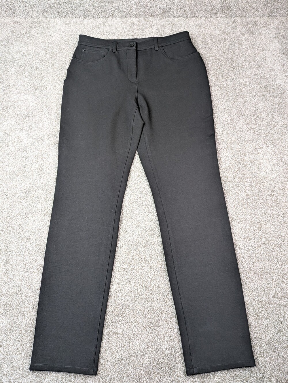 Chicos Jeans Womens 0.5 Reg (Sz 6) Black Rayon Nylon So Slimming Dress Pant
